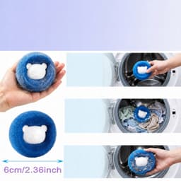 8x Witte Wasballen - Effectieve Verwijdering van Pluisjes en Huisdierhaar — thumbnail 3