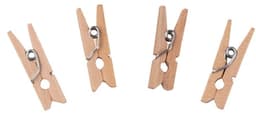 Effen gekleurde kledingclips, fotoclips, grenenhouten clips, handgemaakte houten clips - 50 stuks per verpakking — thumbnail 1