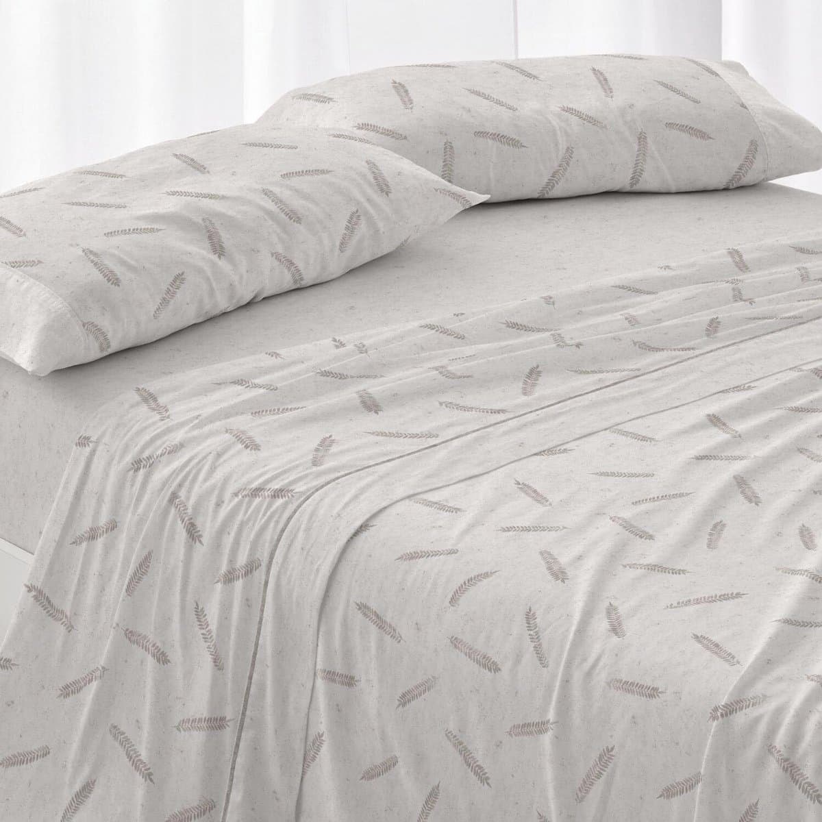 Blanco Beddengoedset, bed 180 cm (+ beschikbare maten), design 046, steenkleur (180 x 190/200 cm) — afbeelding 1
