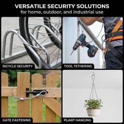 Staalkabels met lussen 30 cm x 2 mm - verzinkt roestvrij staal - robuust voor outdoor - ideaal voor bagageverlichting - ShopVlot — thumbnail 5