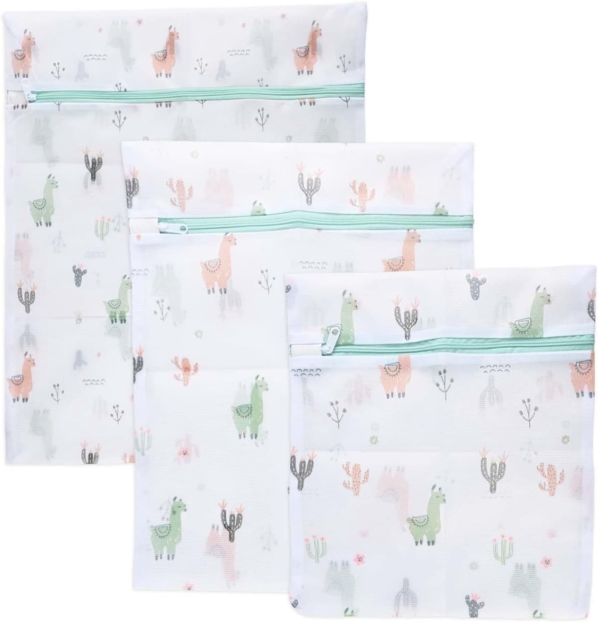 Wasnet voor Wasmachine - Multicolor - 40 x 50 cm - 3-delige Waszakset met Ritssluiting - Voor Ondergoed en Reisorganizer — afbeelding 1