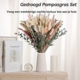 Gedroogde Bloemen Deco DIY Vaas voor Pampas Gras Gedroogd Boeket, Ideaal voor Boho Woonkamer Slaapkamer en Vazen Deco (85 stuks) — thumbnail 2