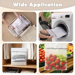 Set van 12 Grote Waszakken 50 x 60 cm, Wasnet voor Wasmachine met Rits, Ideaal voor Jassen, Beddengoed en Reisopslag — thumbnail 3