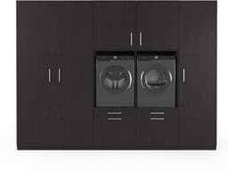 Wasophoogte® Wasmachine Kast Amsterdam - Wasmachine verhoger - Wasmachine ombouw - 700(D)*3130(B)*2350(H) mm - Zwart — thumbnail 1