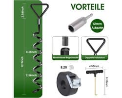 Set van 8 Grondankers voor Trampoline - Zwart - 8 Pack - Heavy Duty met Extra Riemen - Voor Buitenactiviteiten