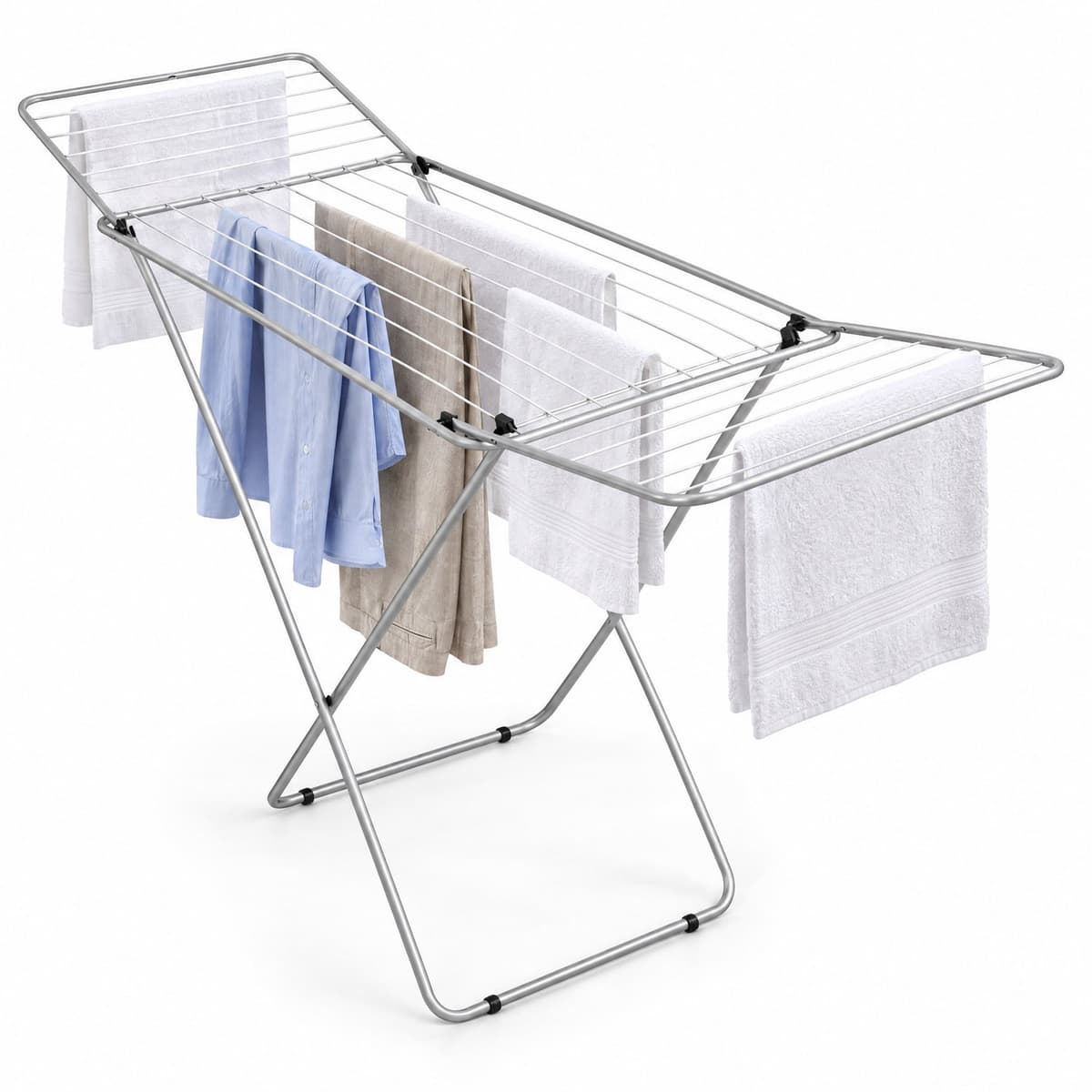 Cheqo® Droogrek - Wasrek Inklapbaar - Staand Vleugeldroogrek - Wasdroogrek Opvouwbaar - 18 Meter Drooglengte - Droogrek met Vleugels - Voor Binnen en Buiten - Ruimtebesparend Kledingrek - Lichtgewicht Wasdroger - Opklapbaar Droogrek - Waslijn — afbeelding 1
