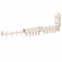 Bobypet - Droogrek - Muur Droogrek met Zuignap- Inklapbaar Wanddroogrek 90° - Boorvrij Aluminium Droogrekje - Voor Badkamer, Balkon en Waskamer - Melkwit — thumbnail 1