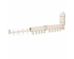 Bobypet - Droogrek - Muur Droogrek met Zuignap- Inklapbaar Wanddroogrek 90° - Boorvrij Aluminium Droogrekje - Voor Badkamer, Balkon en Waskamer - Melkwit