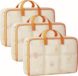 3 stuks 120 l verhuiszak, super grote PVC waterdichte transparante visuele opbergtas, geschikt voor verhuizing, thuisopslag. — thumbnail 1