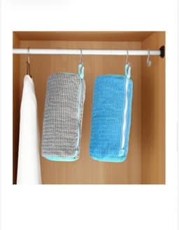 Waszakken, wasmachine, herbruikbaar, met ritssluiting, pluche tas, multifunctionele bescherming, voor sportschoenen, tennisschoenen, blauw, grijs, 39x19x19 XXL, Schoenwaszak met — thumbnail 4