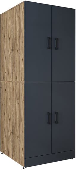 Roomart DORA-I Wasmachine Ombouwkast 70x186 cm - Antraciet Eiken — thumbnail 1