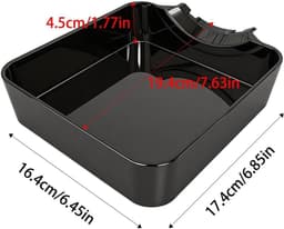 Lekbak Wasmachine - Afvoerbak voor wasmachines - Wasmachine Wateropvangbak - Wasmachine opvangbak - Opvangbak tegen lekkage - Opvangbak - Lekbak - Wateropvangbak - voor kelders, appartementen, stacaravans, garages, woningen - 174*164*45 mm - zwart — thumbnail 5