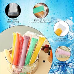 Popsicle Zakjes - Transparant - Voor het Maken van IJsjes - Met Trechter - Voor Gezonde Snacks — thumbnail 3