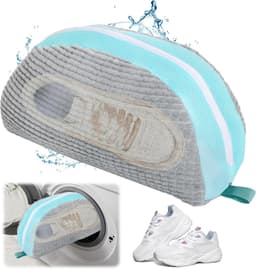 SnelShoppen - Schoenwaszak voor de wasmachine - Sneaker waszak - Herbruikbare schoentas met antislip rits - Voor alle types schoenen - Sector grijs — thumbnail 1