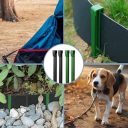SnelShoppen - Plastic Grondankers 20 Stuks Tuinrand Pinnen voor Onkruidtegels, Grondpinnen, Kunststof Nagels voor Landschapsafwerking, Tenten en Tuinr — thumbnail 4