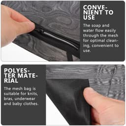 Dailygoods - Mini-mesh-waszakken - Wasnet voor kleding - Zwart - Opbergtas voor wasgoed - Reiswaszakken - Geschikt voor ondergoed — thumbnail 4