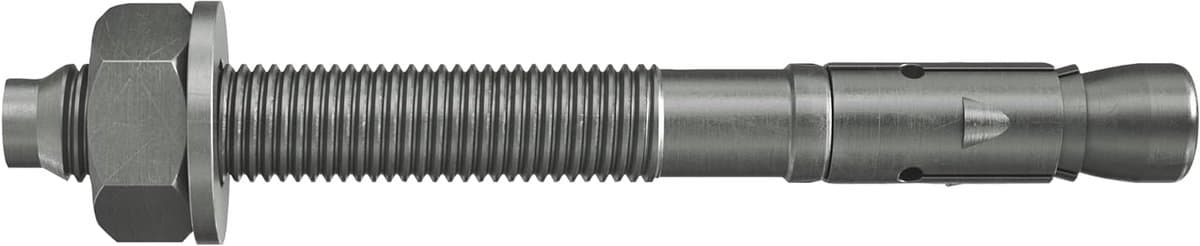 Boutanker Roestvrij Staal - Doorsteekanker Zware Lasten - Bevestigen Staalconstructies - Hoog Draagvermogen ETA - 10/50 mm - Zilver — afbeelding 1