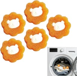 Huisdierhaar Verwijderaar Ballen - Wasballen Pluisvanger - Kleding Reinigen - Schattig Berenontwerp - 5 stuks - Niet gespecificeerd — thumbnail 1