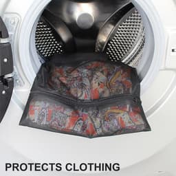 Thijox - Wasnet voor wasmachine 4 stuks - Waszak met ritssluiting, mesh-waszak voor beha, sokken, ondergoed en babykleding in 3 maten (zwart) — thumbnail 5