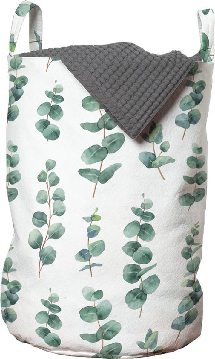New Bed, Eucalyptus Bladeren Opbergmand kinderkamer met Handvatten en Koordsluiting, Speelgoedmand kinderen - Speelgoedkist- Wasmand Kinderkamer - Wasbox - 33 x 48 cm — afbeelding 1