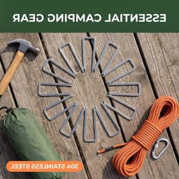 Stabiele Grondankers voor Tuin en Gras, 20 Stuks U-vormige Metalen Haringen van 2.5 mm x 100 mm, Ideaal voor Tuinbedekking en Onkruiddoek — thumbnail 5