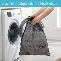 Waszakken 70 x 90 cm, fijnmazige wasnetten met trekkoord voor beddengoed, knuffels en kleding, herbruikbare en duurzame oplossing voor de was — thumbnail 3
