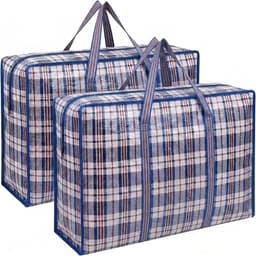 Waszakken Verplaatsen Opbergtas Jumbo Opbergzakken met Ritssluiting Verplaatsen en Kledingopslag, Kleding Opbergzakken (Blauw, 70cm*50cm*25cm) — thumbnail 1