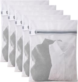 5 Stuks Wasnetten voor Wasmachine, 40x50cm - Fijne Waszakken met Verborgen Ritssluiting voor Delicaat Wasgoed en Ondergoed — thumbnail 1