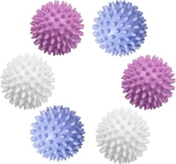 6 stuks grote wasballen, reinigingsballen, herbruikbare droogballen voor wasdroger, gekleurde wasballen voor donsjacks, kleding, effectieve drogerballen — thumbnail 2