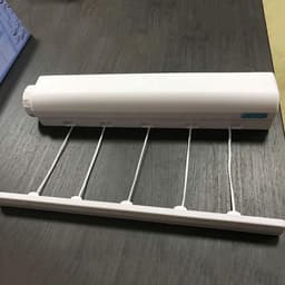 Wandmontage Waslijn - Intrekbaar Droogrek - Ruimtebesparend Drogen - Vergrendelbare Lijnen - Tot 3.75m - Wit — thumbnail 3