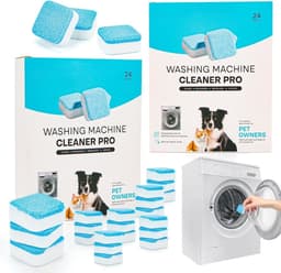 Reinigingstabletten voor de wasmachine - 24 stuks voor huisdierbezitters, krachtig tegen geuren, kalkaanslag en voor een diep reinigende formule — thumbnail 1