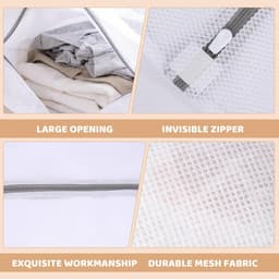 Solidchoice - 2 Stuks Waszakken met Rits voor Kleding — thumbnail 3