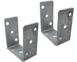 Solidchoice - Set van 2 U-vormige Stalen Steunen voor Plinten 100x125x60mm