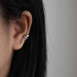 Eenvoudige Slang Oormanchet Oorbellen Vintage Zilveren Open Wrap-hoepel Oorring Statement Slang Clip Op Oorbellen Knorpel Crawler Oorring Geen Piercing Slang Oorversiering Voor Vrouwen — thumbnail 3