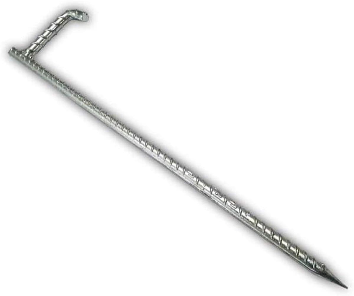 Grondanker Staal - Haringen Bouwhek - Constructie Beveiligen - Verzinkt Staal - 430mm - Zilver — afbeelding 1