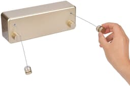 Dailygoods- Kledinglijn Oprolbaar - Waslijn Uittrekbaar 4 m - Aluminium en Roestvrij Staal - Voor Binnen/Buiten - Eenvoudig in Gebruik - Veilig Intrekken Systeem — thumbnail 1