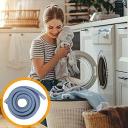 Wasautomaat Afvoer Slang - Verlengslang Waterafvoer - Wasmachine Aansluiten - Duurzaam EVA PE Materiaal - 4 Meter Lengte - Grijs — thumbnail 4