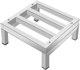 Wasmachine Onderstel - Apparaten Verhoger - Apparaten Stabiliseren - Robuuste Stalen Constructie - 50 x 50 x 10 cm - Zilver — thumbnail 1