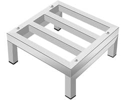 Wasmachine Onderstel - Apparaten Verhoger - Apparaten Stabiliseren - Robuuste Stalen Constructie - 50 x 50 x 10 cm - Zilver