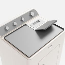 Droger Top Beschermmat - Wasmachine Afdekplaat - Keukenblad Beschermen - Met Pluizenfilter Opening - 66x46 cm - Zwart — thumbnail 3