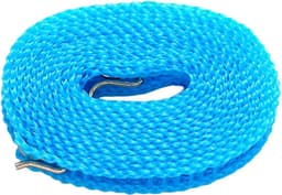 Waslijn - Draagbaar - Kamperen Reizen - Winddichte Haken - 500 cm - Blauw — thumbnail 1