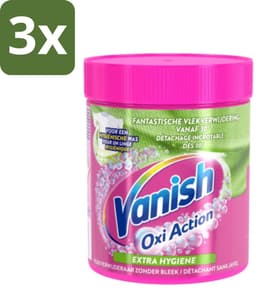 3 x Vanish Oxi Action - Extra Hygiene - Vlekkenverwijderaar Poeder - Zonder Bleek - Gekleurde Was - 470 Gram - Wasmiddel - Vlekverwijderaar - Hygiëne - Gekleurde Was - Wasbeurt — thumbnail 1