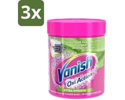 3 x Vanish Oxi Action - Extra Hygiene - Vlekkenverwijderaar Poeder - Zonder Bleek - Gekleurde Was - 470 Gram - Wasmiddel - Vlekverwijderaar - Hygiëne - Gekleurde Was - Wasbeurt