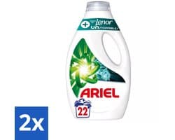 Ariel – +Touch van Lenor Unstoppables – Vloeibaar Wasmiddel – 990 ml - Voordeelverpakking - 2 stuks