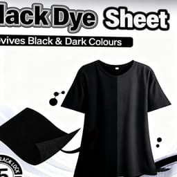 Zwarte Kledingverf - Textielverf Lakens - Kleding Opfrissen - Niet-vervagend - 15 stuks - Zwart — thumbnail 5