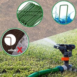 U-vormige tuinpennen voor het bevestigen van onkruiddoek, grasmatten en netten - 15CM, 40 stuks — thumbnail 4