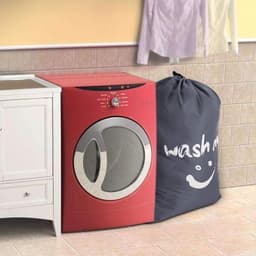 SnelShoppen - Pack van 2 Vouwbare Waszakken 120 Liter - Grote Opbergmand voor Vuile Was - Lichtgewicht Reistas - 61 x 92 cm - Grijs/Blauw — thumbnail 3
