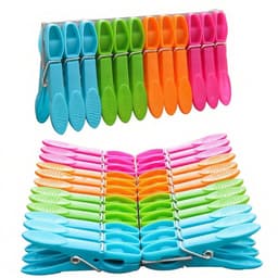 Set van 24 duurzame kunststof wasknijpers – extra sterk, windbestendig en zacht voor kleding en papier. — thumbnail 5