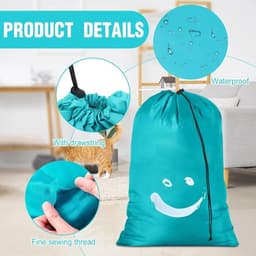 Waszak Groot - 2 Stuks - Opvouwbaar - Nylon - Lichtgewicht - Capaciteit 80-120 Liter - 61 x 92 cm - Waszakken — thumbnail 4