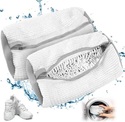Schoenwaszak voor Sneakers - 2 Stuks Mesh Waszakken voor Schoenen met Rits - Anti-Deformatie en Ademend Ontwerp — thumbnail 1